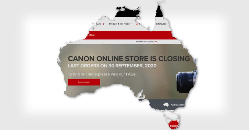  canon closes online store australia support local retail 
