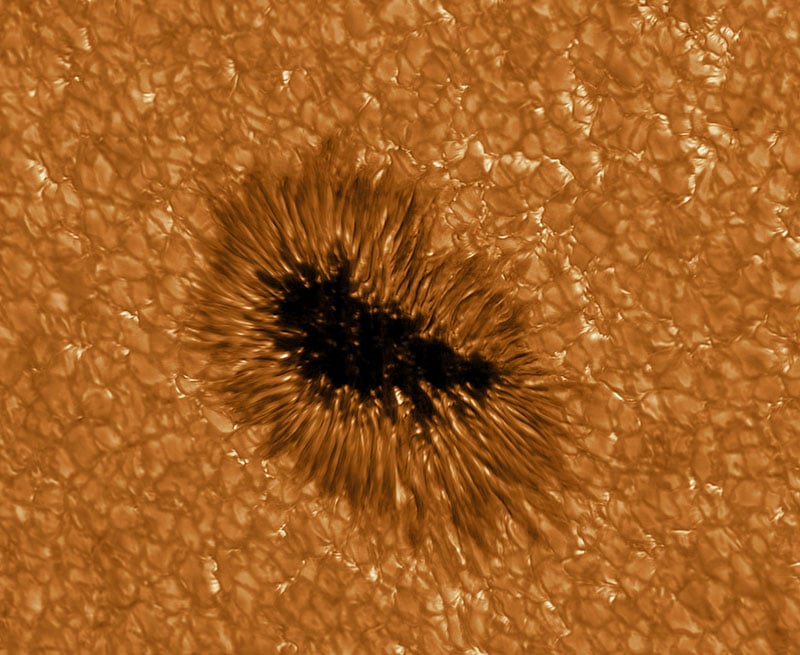 This is an Ultra-High-Resolution Photo of a Sunspot