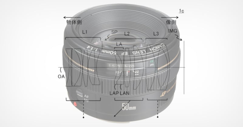 Canon Patents Designs for RF 50mm f/1.4 and RF 35mm f/1.4 Lenses