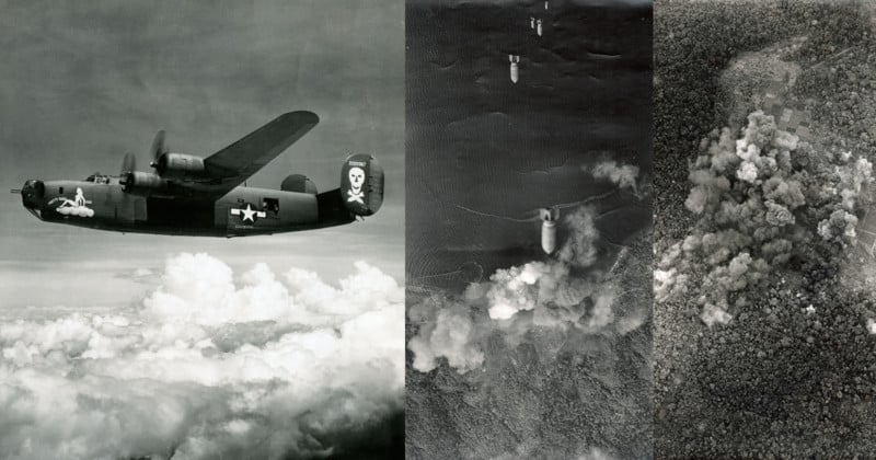 These Photos Were Shot Handheld Out a B-24 Bomb Bay in WWII