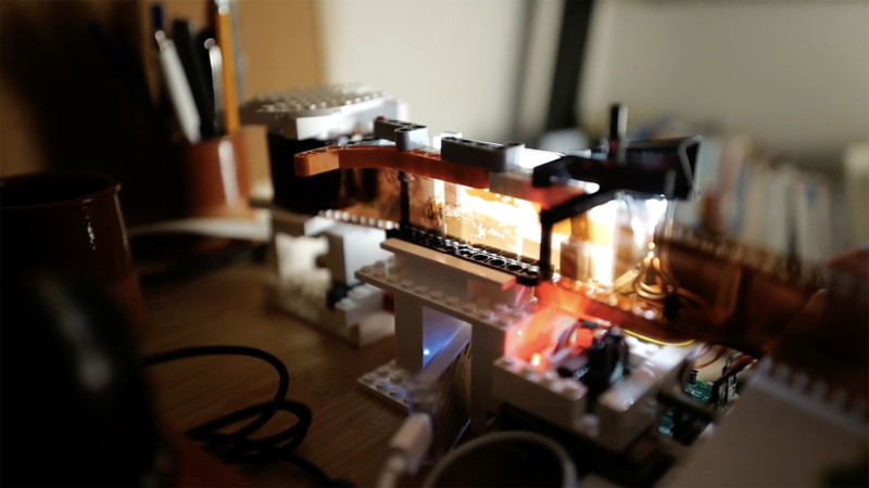 This is an Automated Film Scanner Made from Legos and a Raspberry Pi