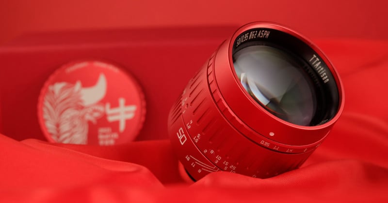 The Red TTArtisan 50mm f/0.95 Year of the Ox Lens is Gorgeous