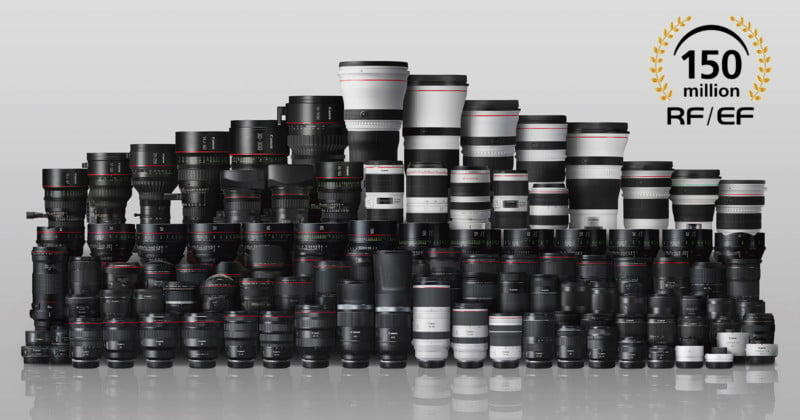 Canon Has Now Made Over 150 Million RF and EF Lenses
