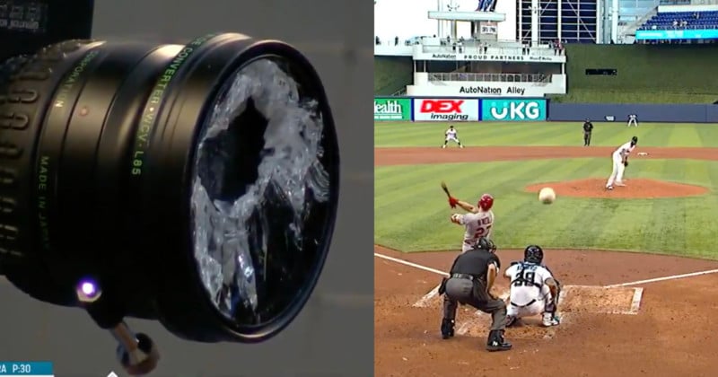 Watch a Major League Baseball Player Shatter a Lens with a Foul Ball