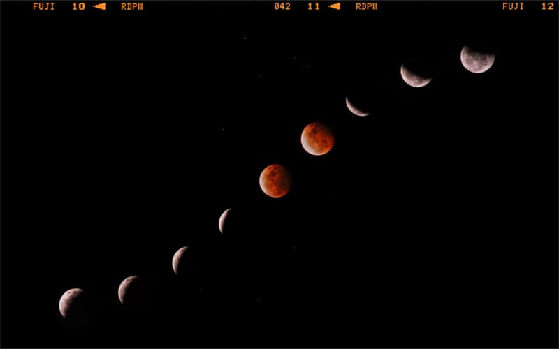 How I Shot This Lunar Eclipse Sequence In Camera, On Film