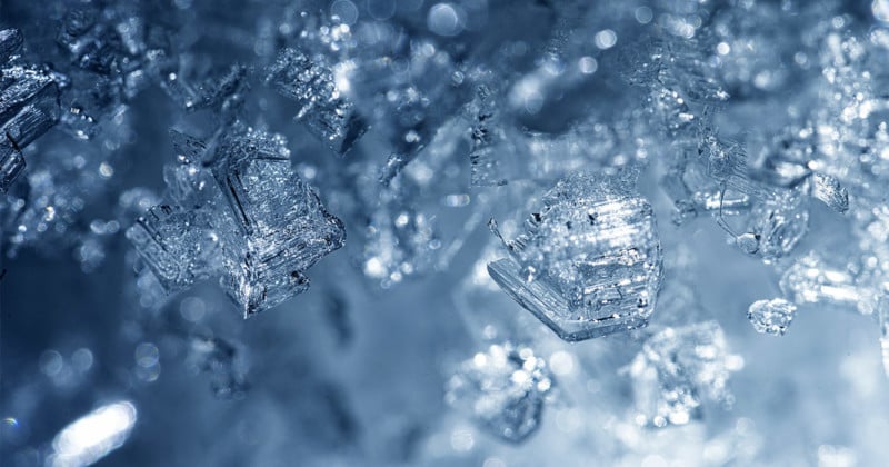 Macro Photos of Freezer Ice Accumulations Reveal Beautiful Shapes