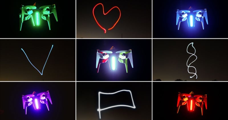  rocketship-like light-painting drones could future space flight 