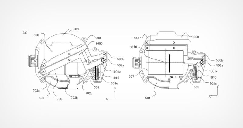  canon patents retractable barrier protects its mirrorless 
