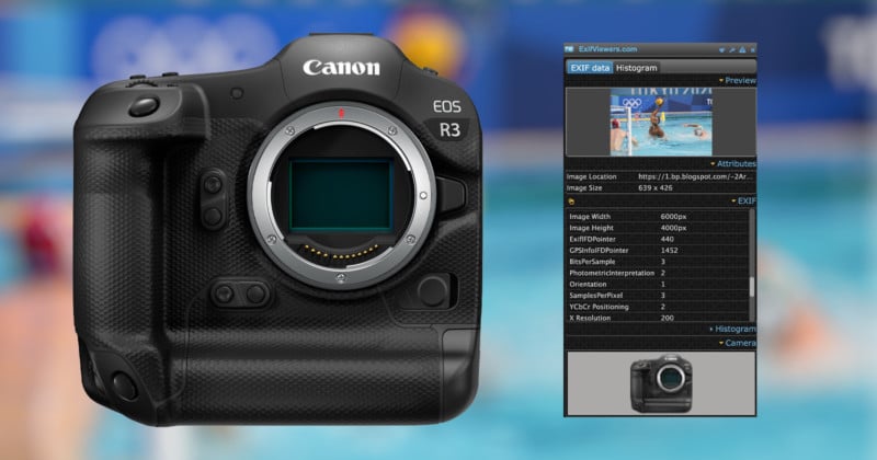 Canon R3 to Have 24MP Sensor, EXIF Data Reveals