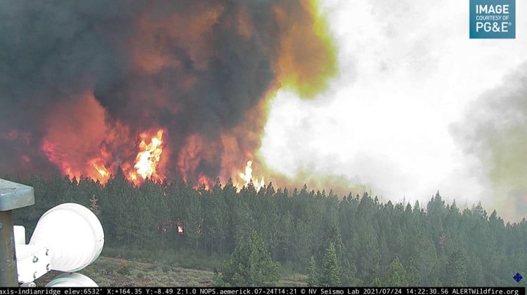 wildfire camera captures itself getting engulfed flames 