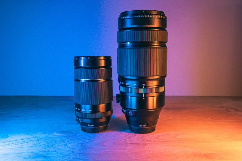  fujinon 100-400mm versus 70-300mm telephoto lens comparison 