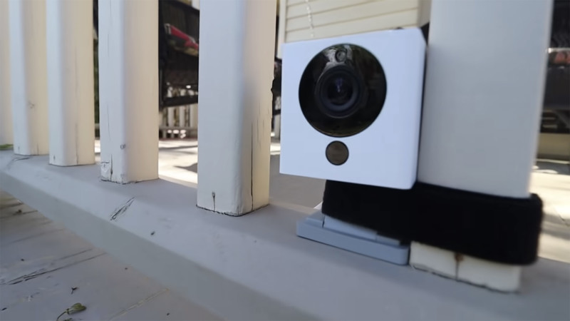  engineer makes camera sprinkler keep people off his 