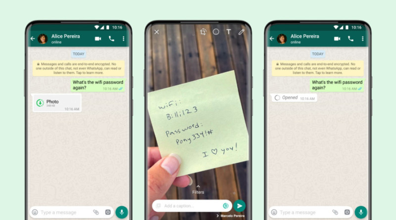 WhatsApp Adds Snapchat-Like, View Once, Disappearing Photos