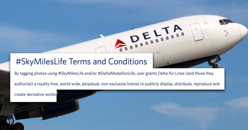 Delta Uses Hashtag for a Photo Rights Grab
