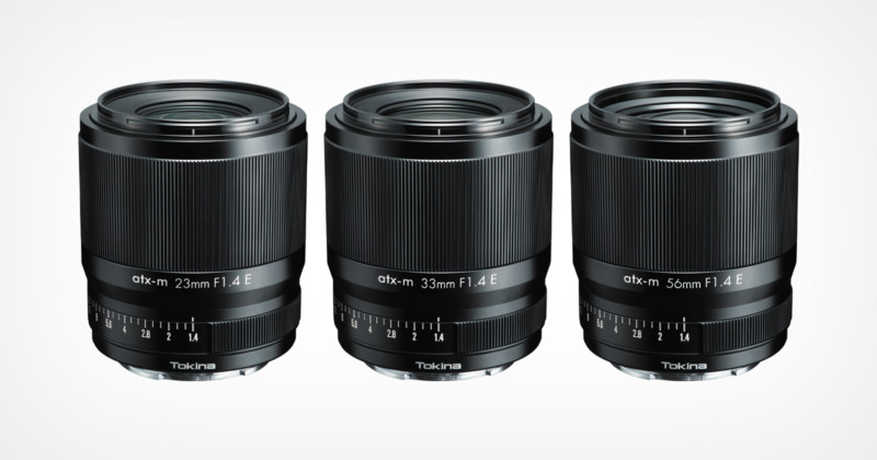 Tokina Unveils 23mm, 33mm, and 56mm f/1.4 APS-C E-Mount Lenses