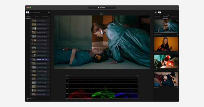Fylm.ai is a Browser-Based Color Grading Platform for Stills and Video