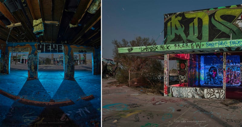 Photographers Eerie Nighttime Series Features an Abandoned Water Park