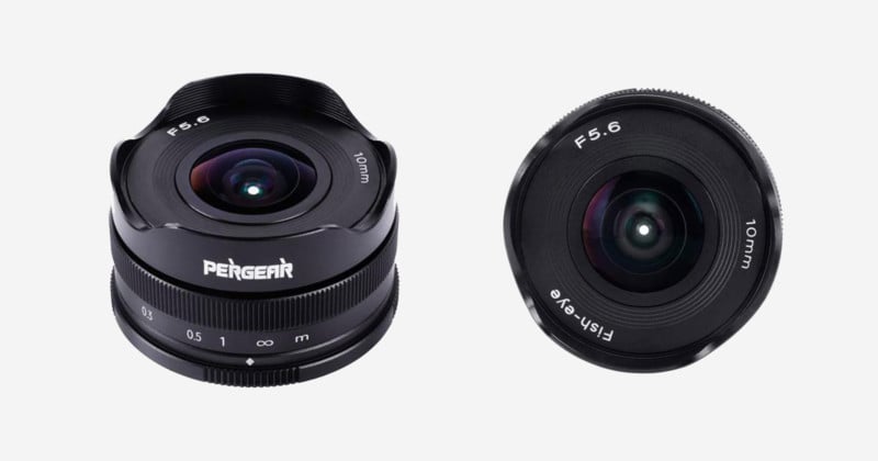 Pergear Reveals a 10mm f/5.6 Pancake Fisheye Lens for Multiple Mounts