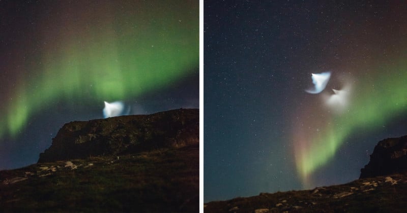 Photographer Captures NASA Rocket Flying Over the Northern Lights