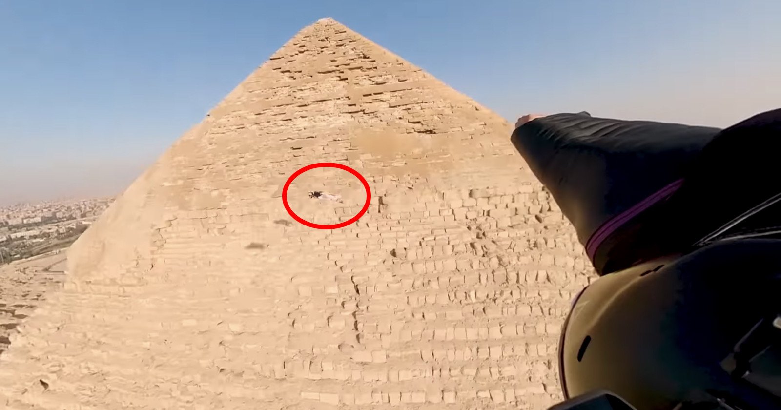  insane footage shows wingsuit flight close egyptian pyramids 