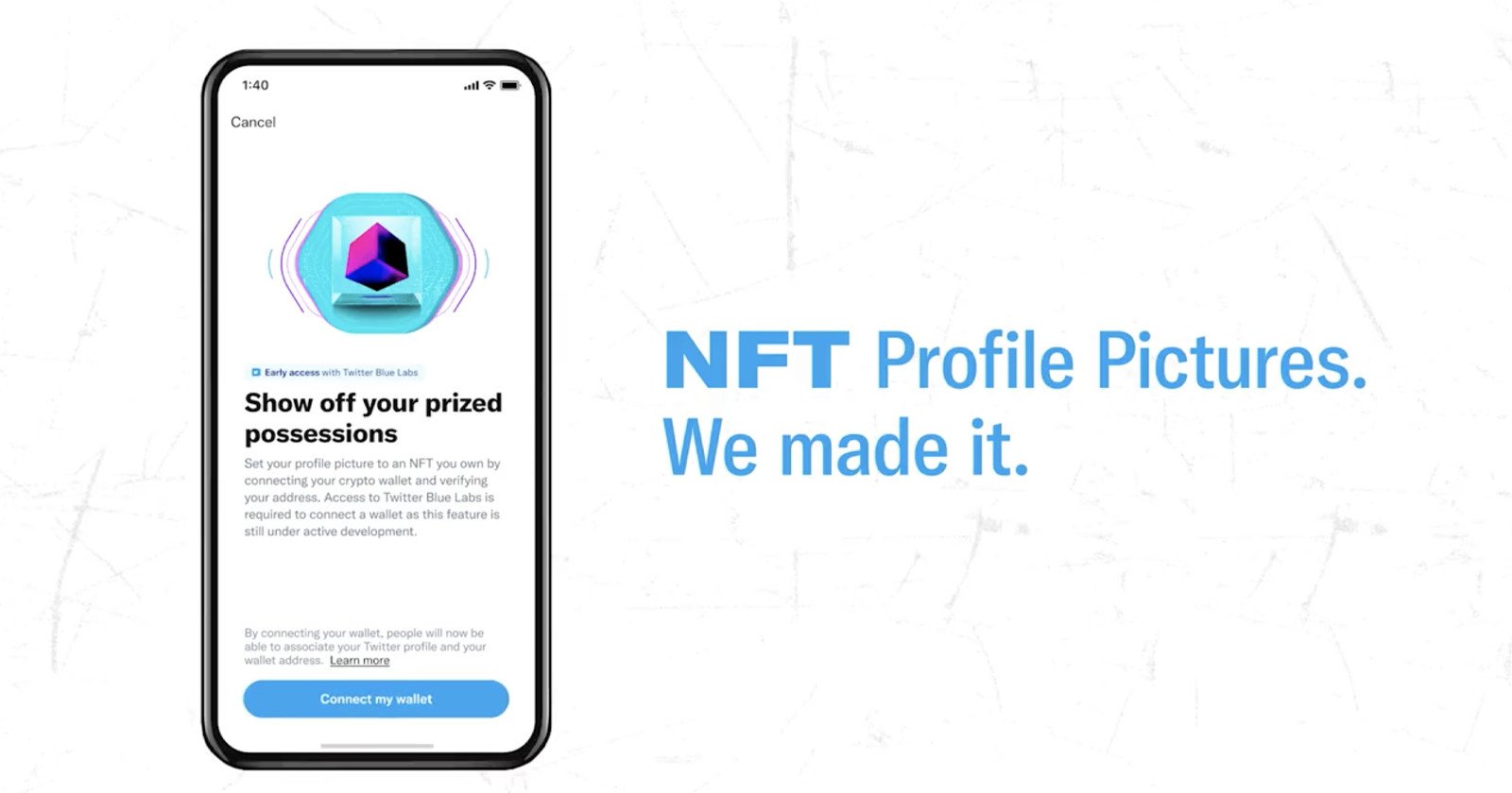  twitter launches nft profile pictures blue 