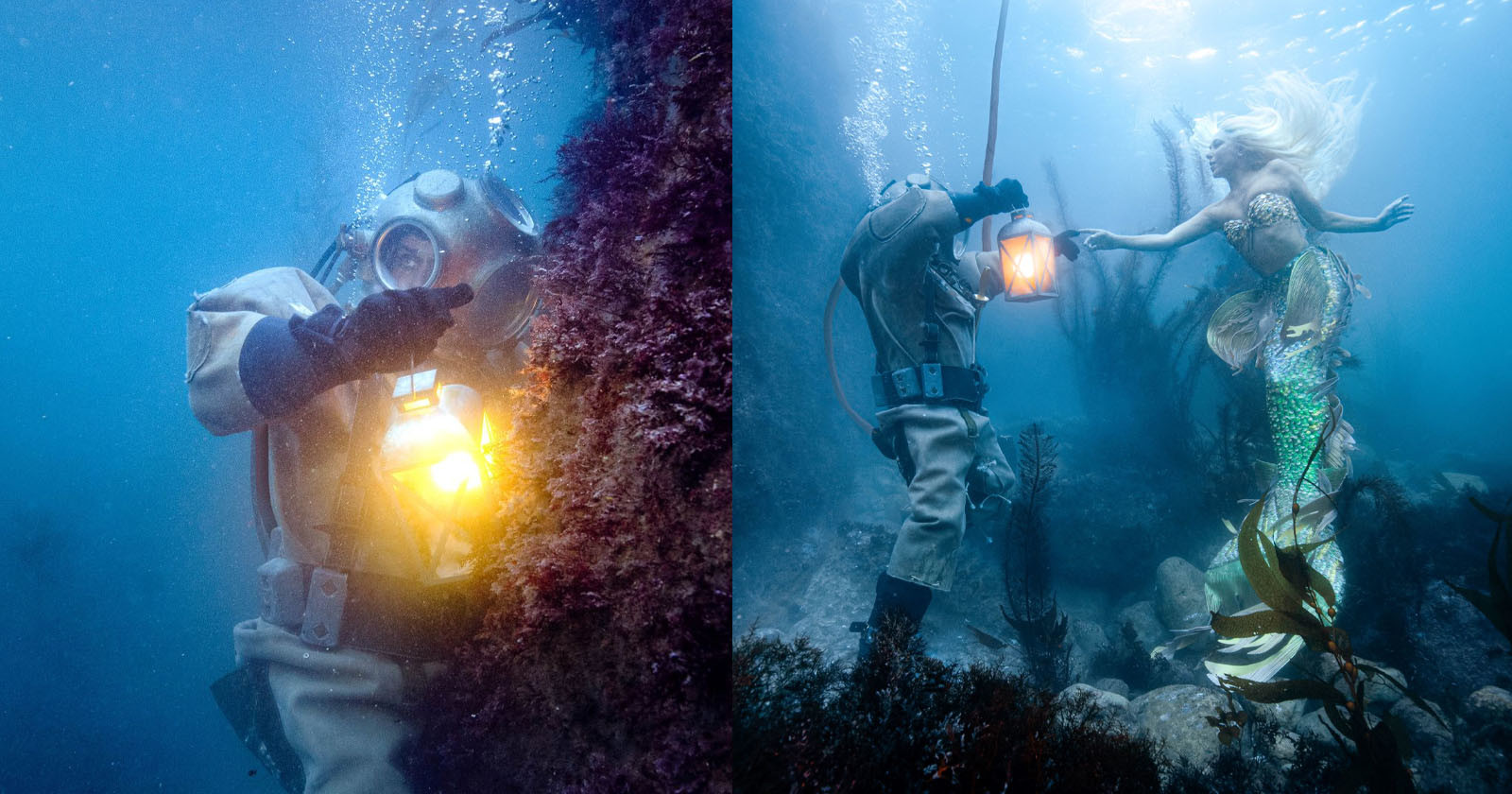 The Diver and the Mermaid: Photo Series Shot 20 Feet Under the Sea