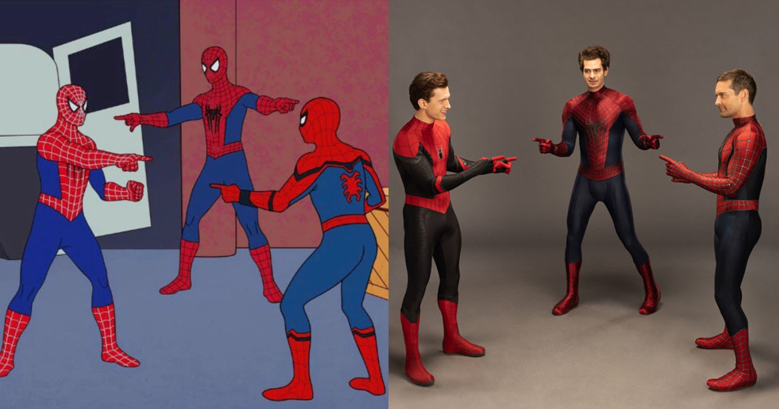  photographer recreates spider-man meme actors 