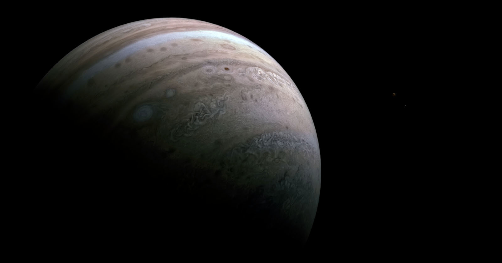 Juno Spacecraft Captures Jupiter, Io, and Europa in the Same Photo