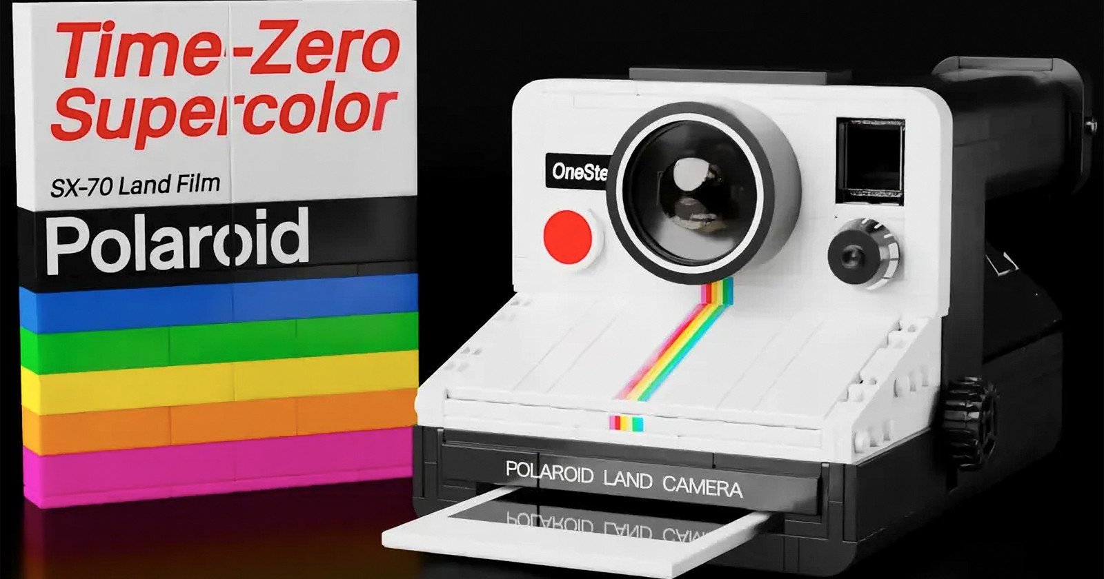 This LEGO Polaroid OneStep Camera Has a Functional Film Tray