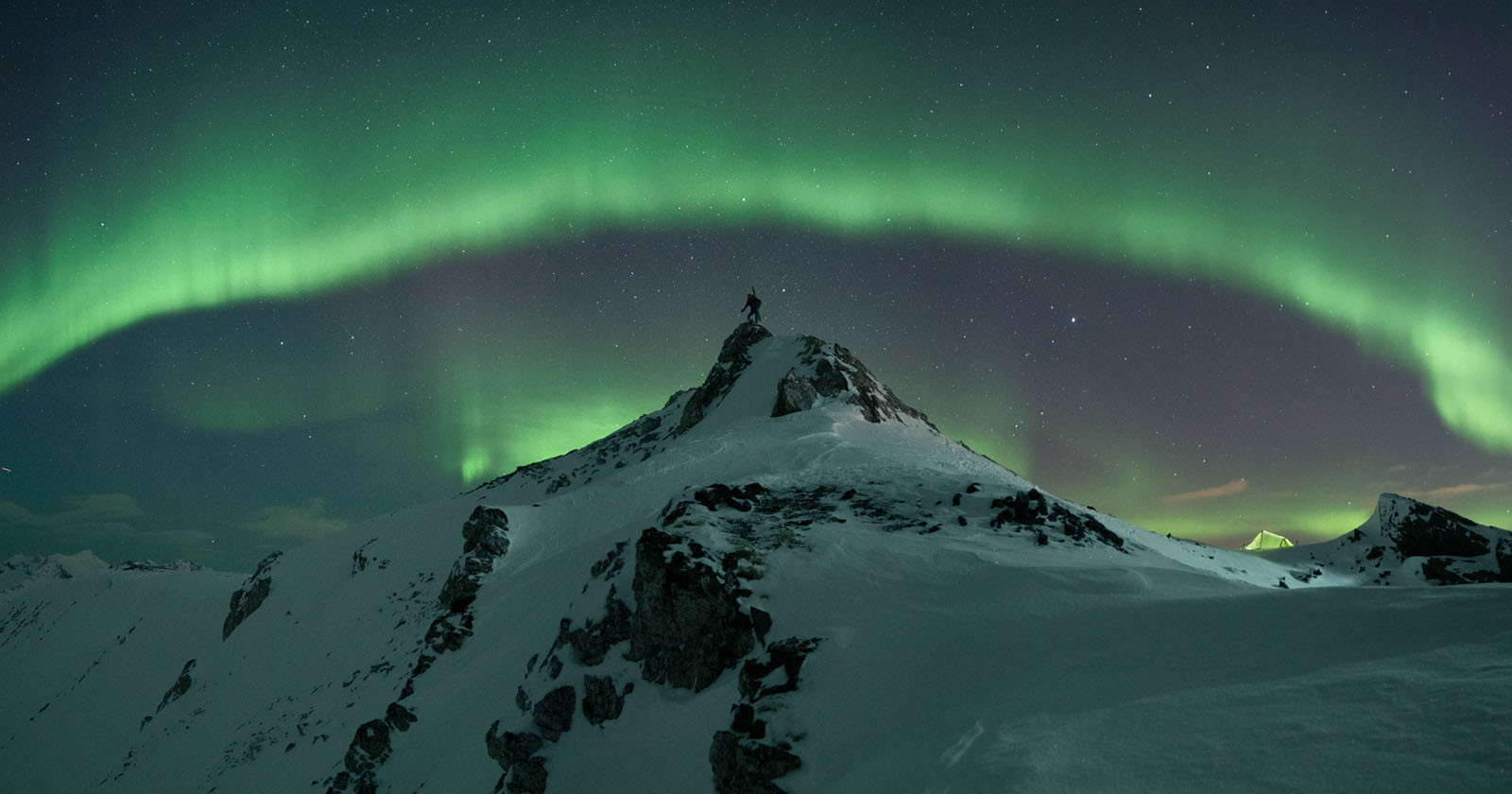 Photographer Captures Epic Photos of a Skier Under the Northern Lights