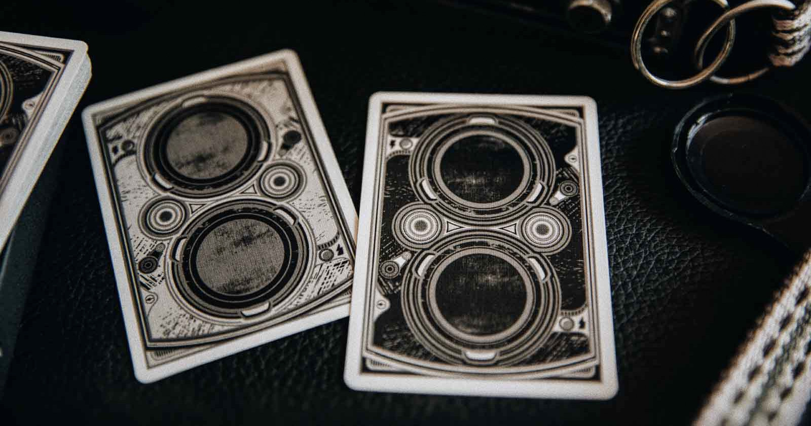 these vintage playing cards are modeled rolleiflex 