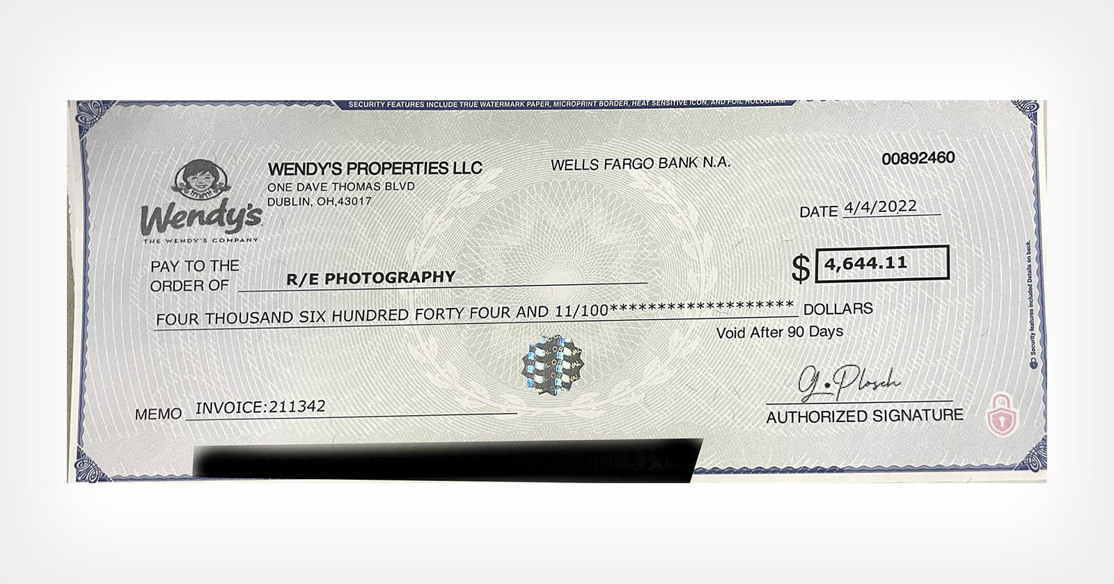  photography business was targeted fake check scam 