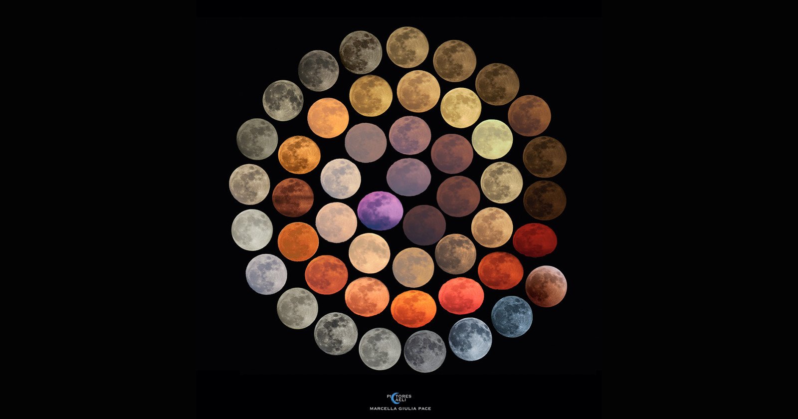 Photographer Captures the Many Colors of the Full Moon Over 10 Years