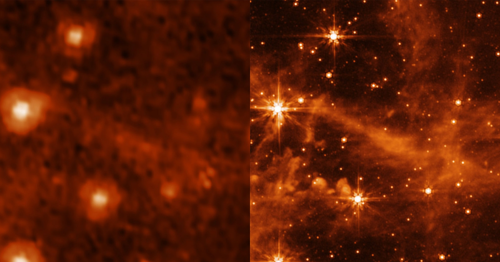 NASA Shows Off Webb Telescope Sharpness with Comparison Photo