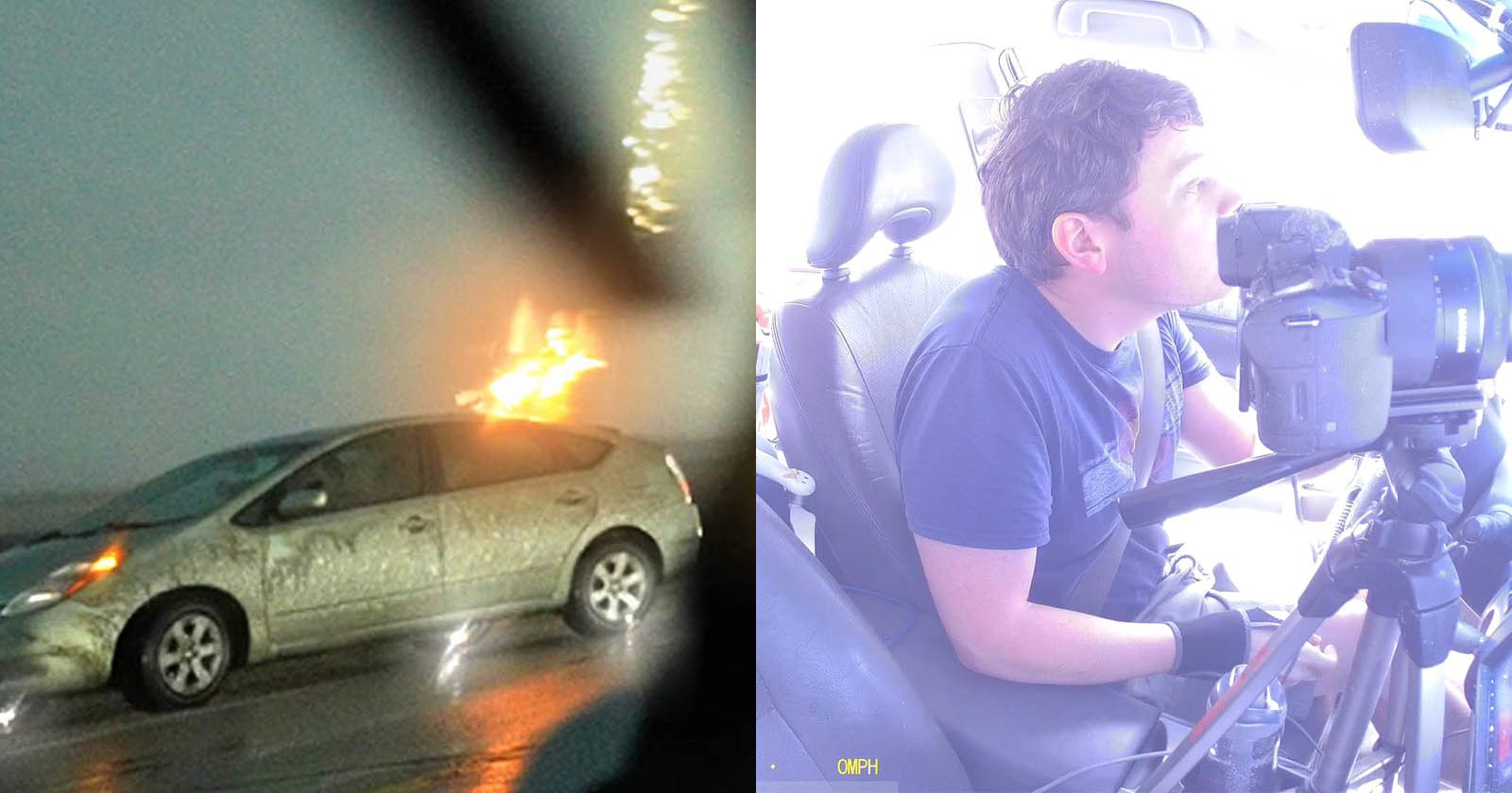 Storm Chasing Photographers Car Struck By Lightning On Camera
