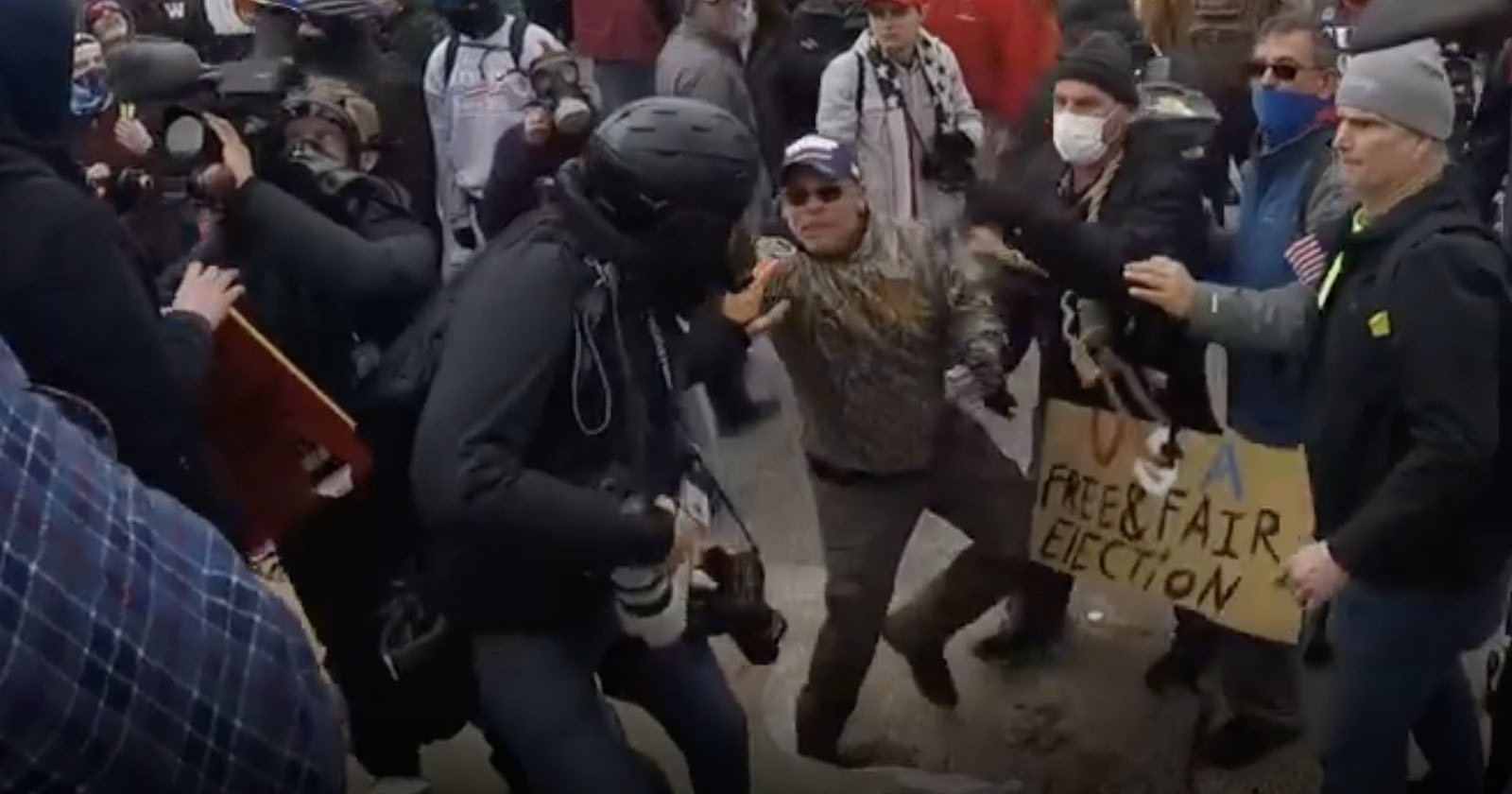 Man Arrested for Assaulting a Photographer at the January 6 Capitol Riot