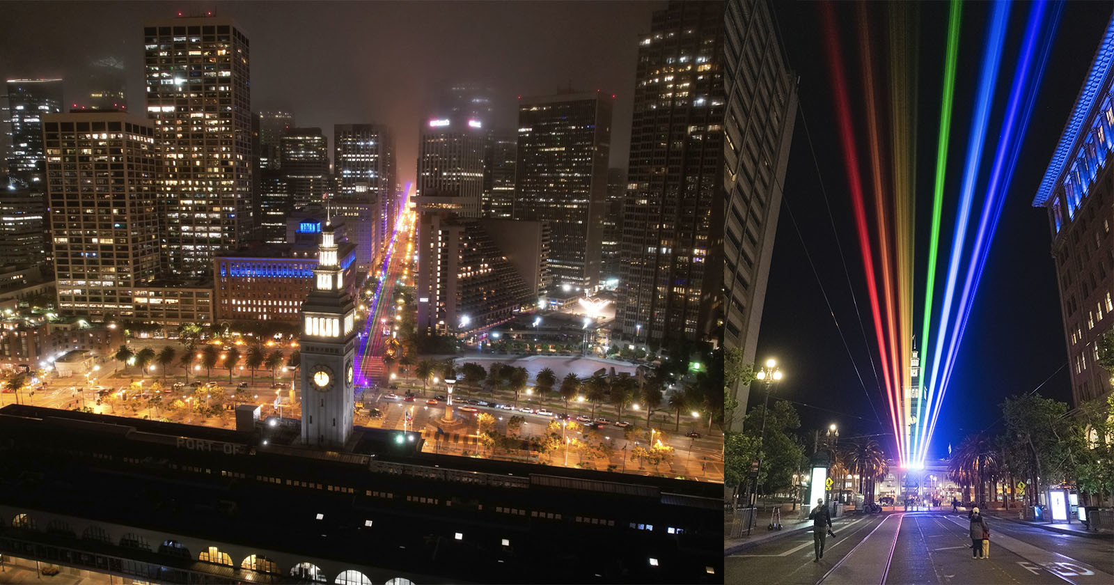 Photos of the 4.1-Mile-Long Laser Pride Flag Exhibit in San Francisco