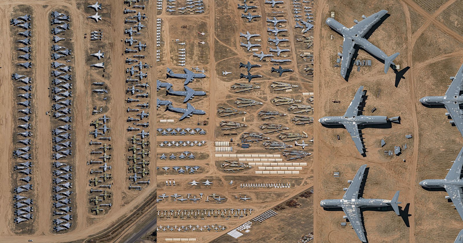  incredible aerial photos show thousands abandoned military aircraft 