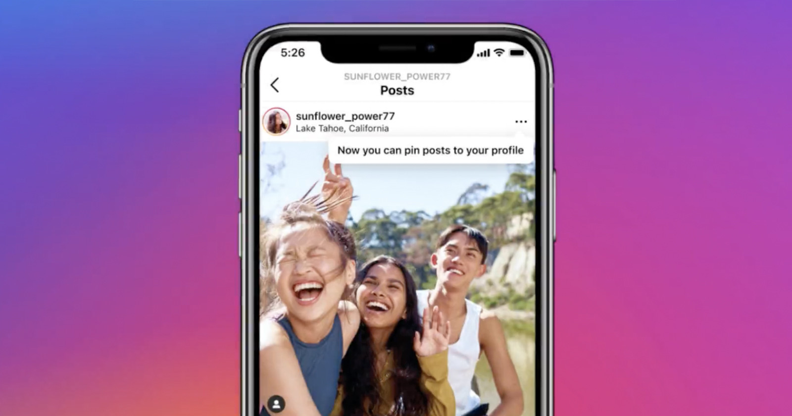  can now pin photos your instagram profile 