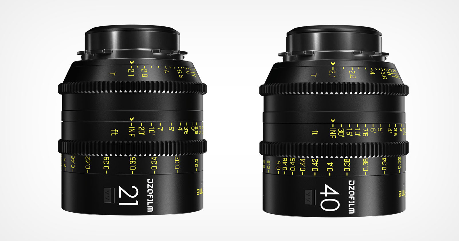 DZOFilm Releases Vespid 21mm and 40mm T2.1 Full-Frame Cine Lenses