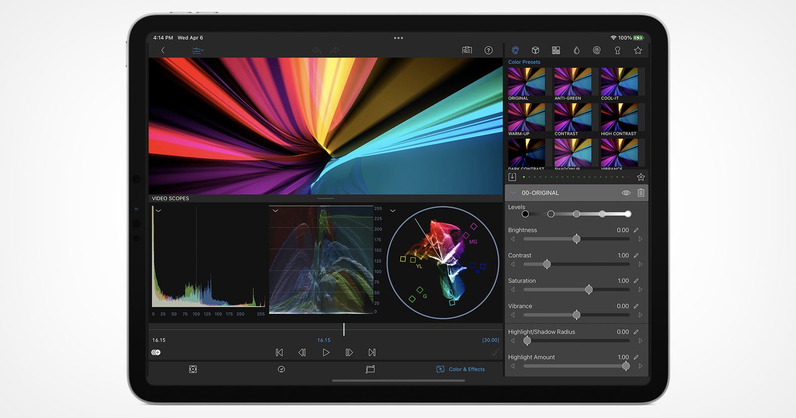  lumafusion amps editing workflow adds real-time scopes 