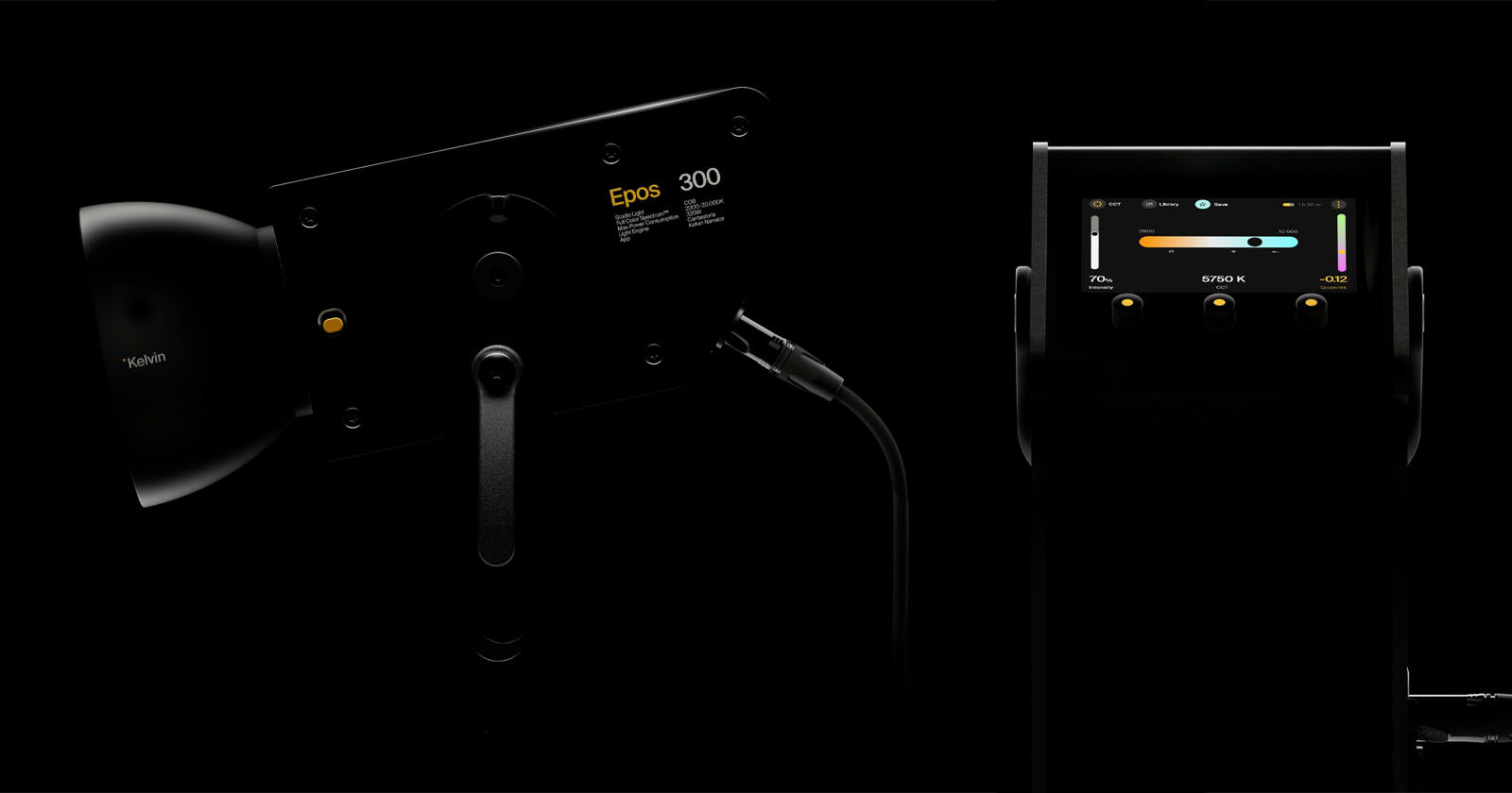 The Kelvin Epos 300 is a New Super-Durable Full RGB 300W Studio LED