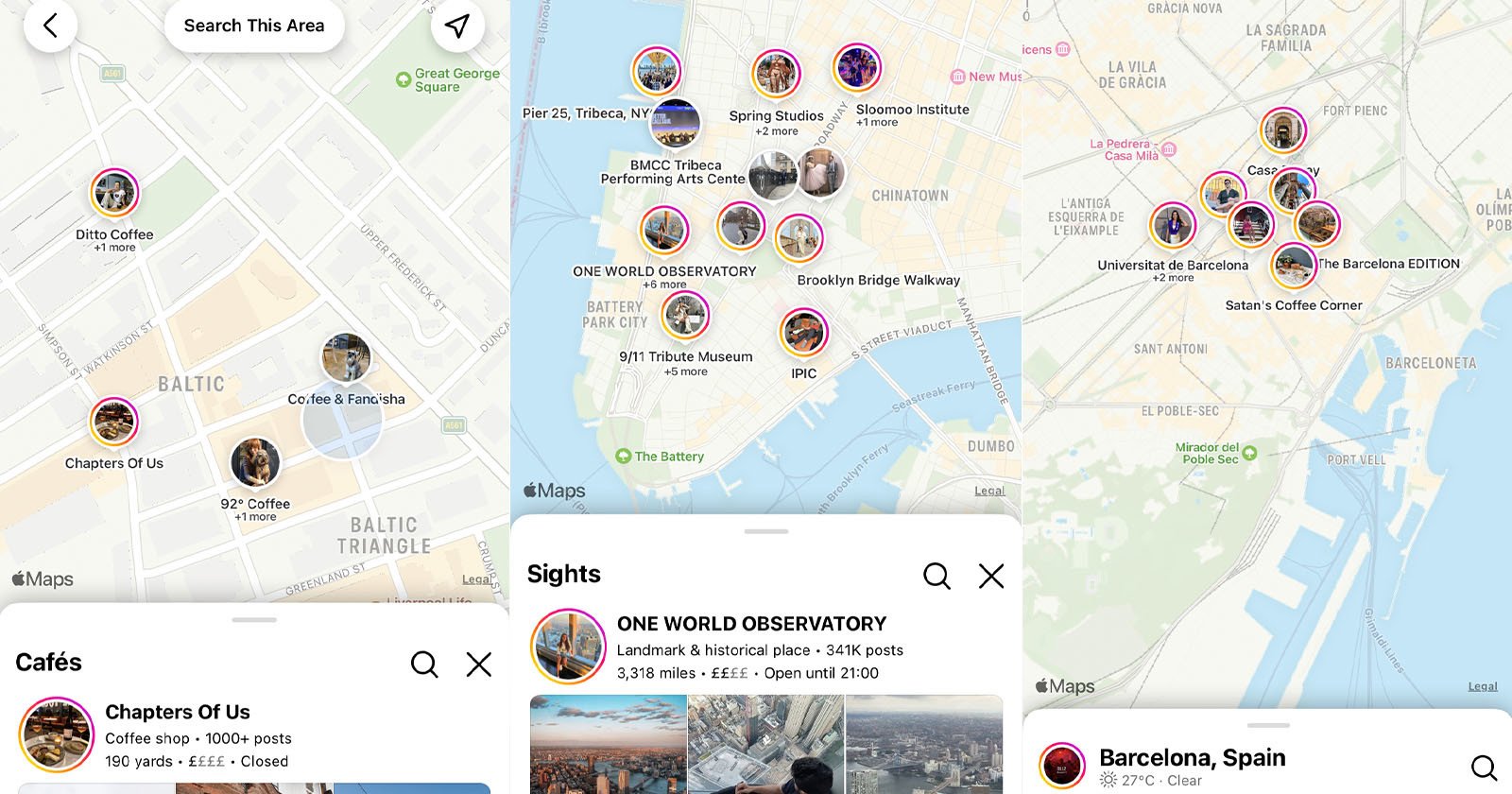 Instagrams Upgraded Maps helps You Discover Nearby Attractions