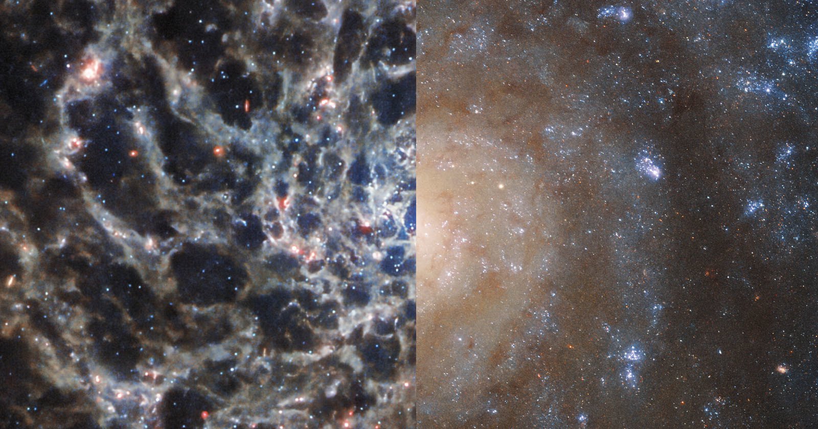 James Webb Reveals the Bones of Galaxy Also Captured by Hubble