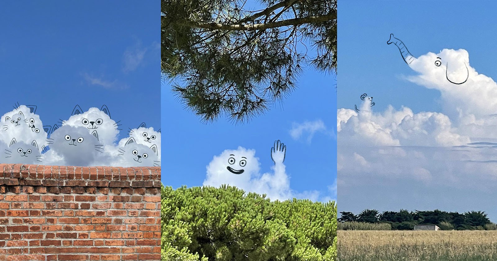Imaginative Project Fuses Photography and Art to Create Cloud Characters