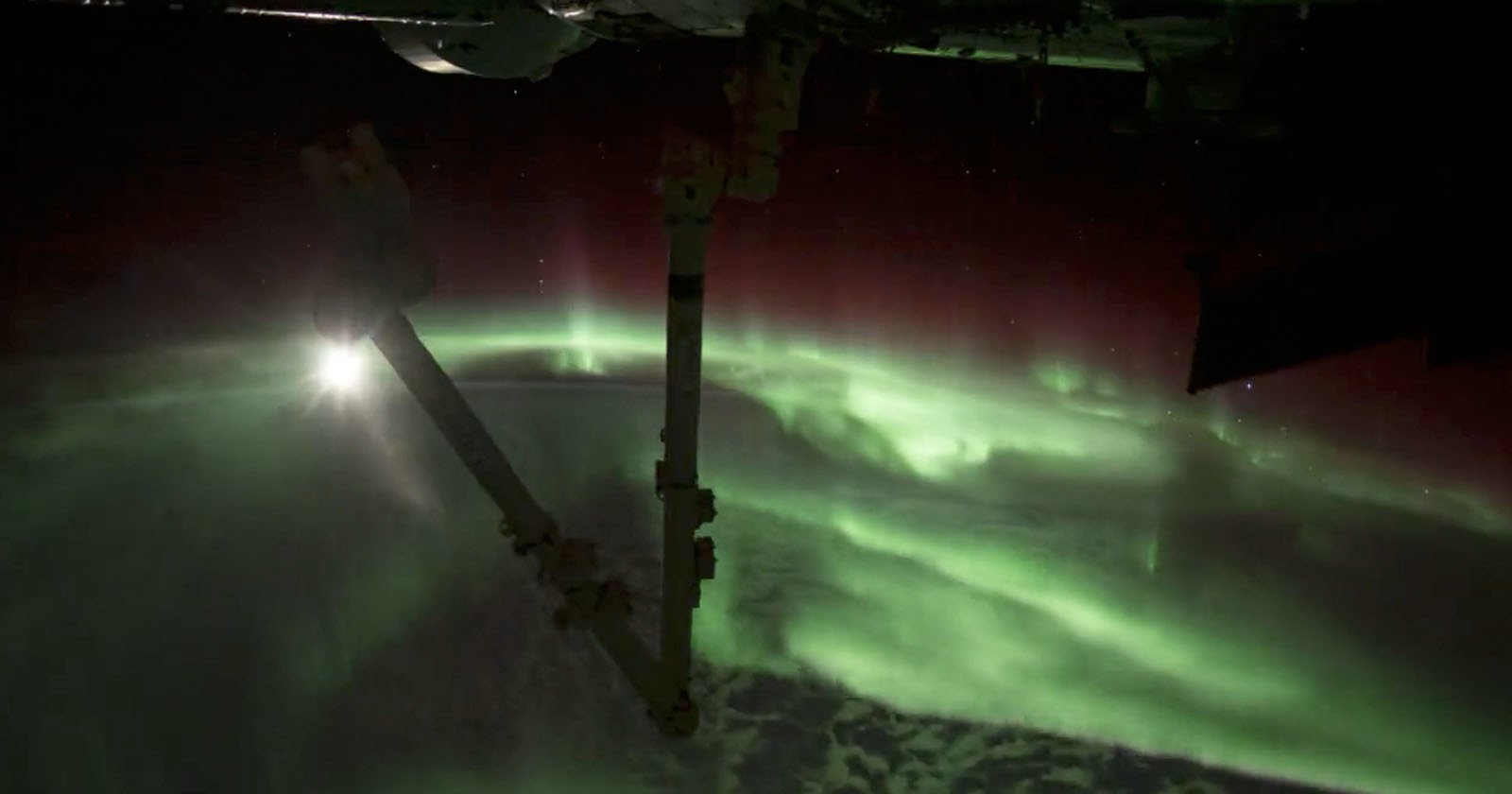 Orbital Pass Video From ISS Shows Aurora, Moonrise, and Lightning