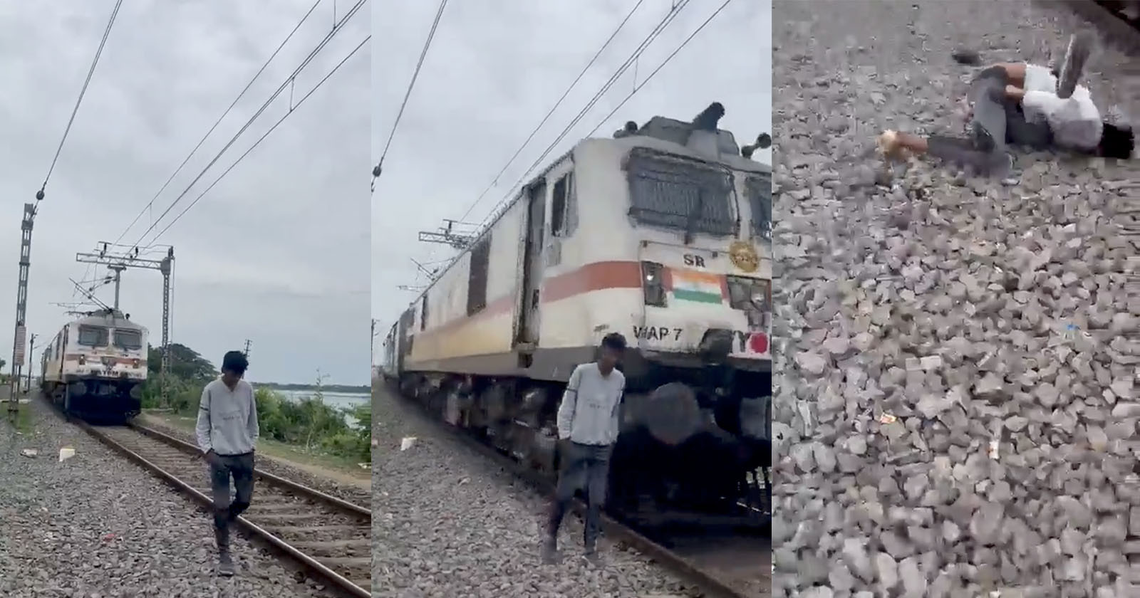  teen hit train camera while shooting instagram reel 