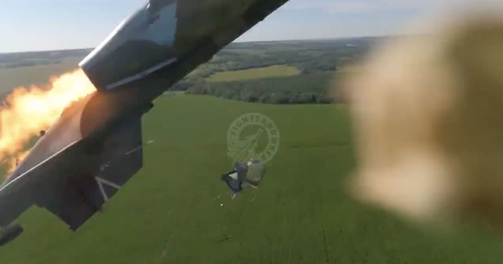  russian pilot headcam films ejection from crashing fighter 