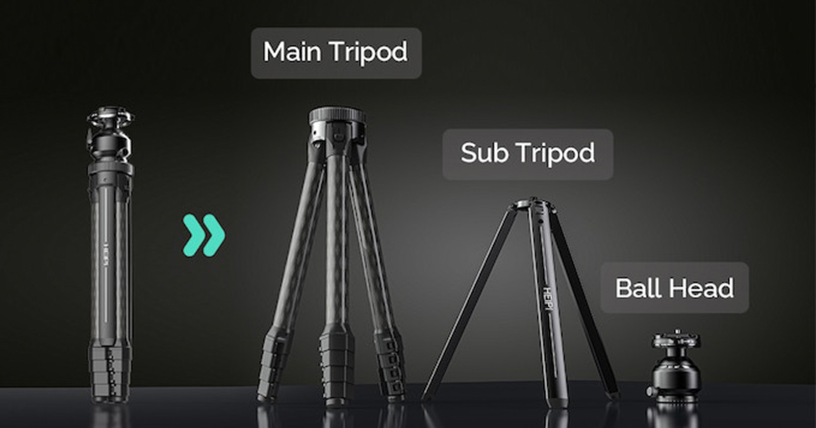 The HEIPI Travel Tripod is Actually Two Compact Tripods in One