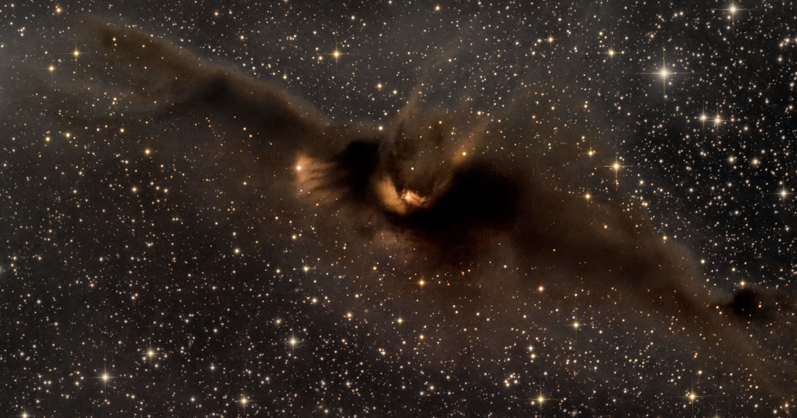  photographer captures ominous cosmic bat deep space 